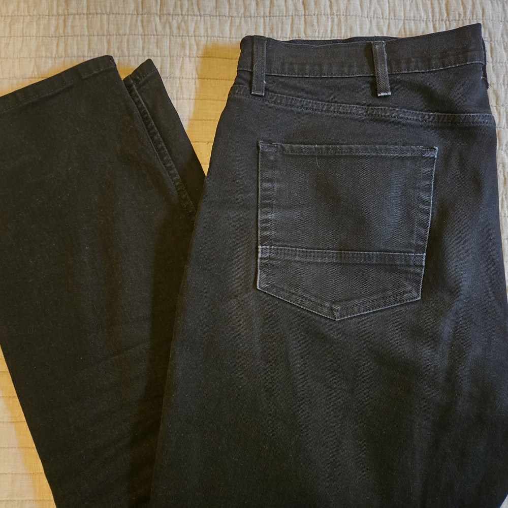 Women's Nautica Black Straight Fit Stretchy Pants - 38x34